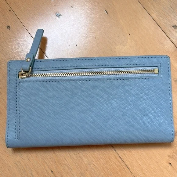 Kate Spade Laurel Way Stacy Saffiano leather Wallet Light Blue - Picture 3 of 10